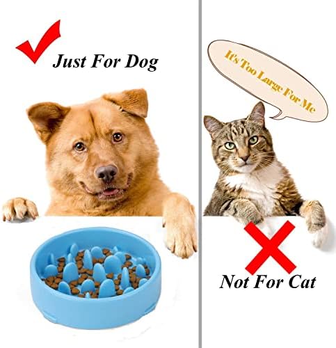 Txyk Lento Cuenco de Perro de Alimentación Comedero Antivoracidad para Perros de Comida para Mascotas - Slow Down Eating, Azul 20 CM 6 1709301538 525 Txyk Lento Cuenco de Perro de Alimentacion Comedero Antivoracidad para