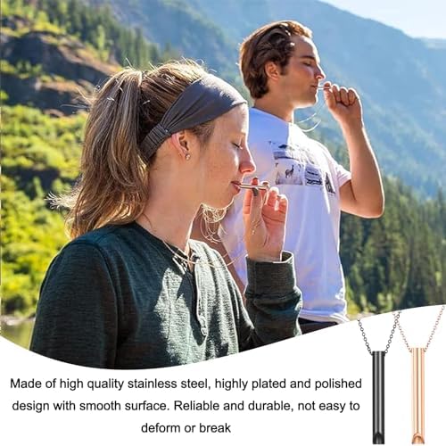 LYQQY Collares de Respiración, 2 Piezas Collar Consciente para Aliviar el Estrés Acero Inoxidable,Reduce el Estrés Collar de Respiración para Aliviar la Ansiedad para Meditación, Relajación, Calma 4 1709401617 948 LYQQY Collares de Respiracion 2 Piezas Collar Consciente para Aliviar