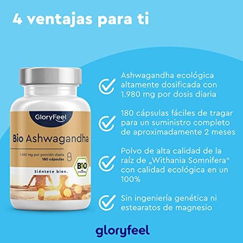 1709525595 595 Ashwagandha ecologica Withania somnifera con 1980mg por dosis diaria