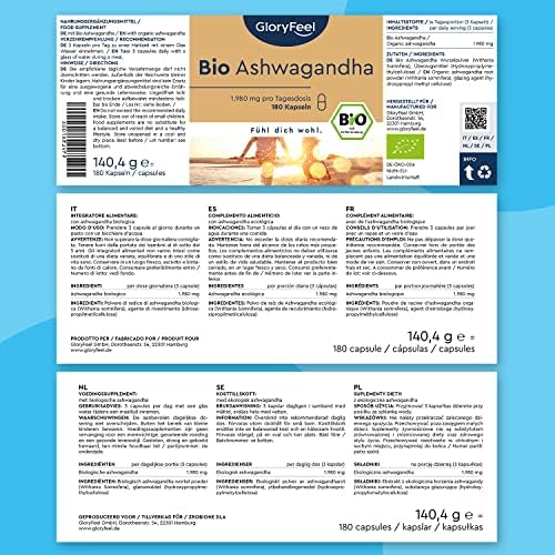 1709525596 219 Ashwagandha ecologica Withania somnifera con 1980mg por dosis diaria