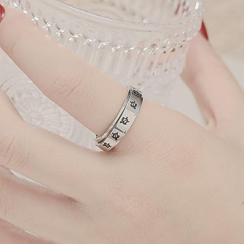 1709633003 628 KQNM 2 Pcs Ansiedad Anillos，Giratorios Anillos，Para Estres Ansiedad Aliviar Anillos，Para