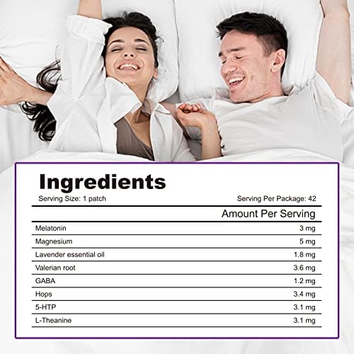 Smddx Parches para dormir,100% SIN MEDICAMENTOS Púrpura Natural Sleep Plaster Apoya la paz y el rejuvenecimiento,Pegatinas Aliviar la ansiedad y la fatiga Disfrutar (60 pcs) 2 1709979972 2 Smddx Parches para dormir100 SIN MEDICAMENTOS Purpura Natural Sleep Plaster