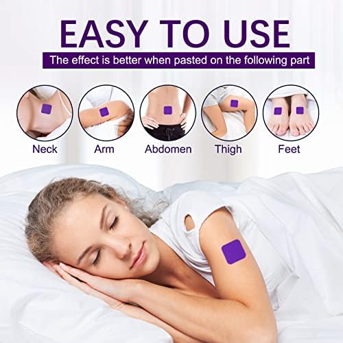 Smddx Parches para dormir,100% SIN MEDICAMENTOS Púrpura Natural Sleep Plaster Apoya la paz y el rejuvenecimiento,Pegatinas Aliviar la ansiedad y la fatiga Disfrutar (60 pcs) 4 1709979973 407 Smddx Parches para dormir100 SIN MEDICAMENTOS Purpura Natural Sleep Plaster