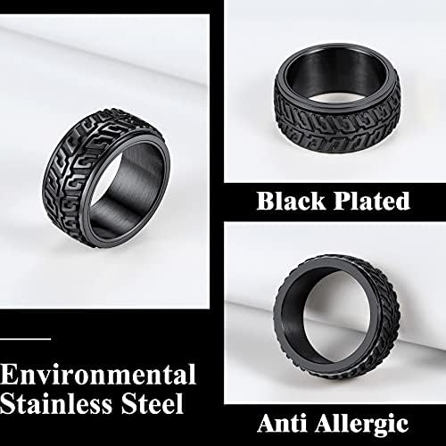 Richsteel Antiestrés Anillos Banda Giratoria, Spinner Anillo para Ansiedad con Brillantes/Cruces/Estrellas David/Nudos Celta, Acero Inoxidable/Dorado/Negro, Tallas Variadas 1 1710008882 341 Richsteel Antiestres Anillos Banda Giratoria Spinner Anillo para Ansiedad con