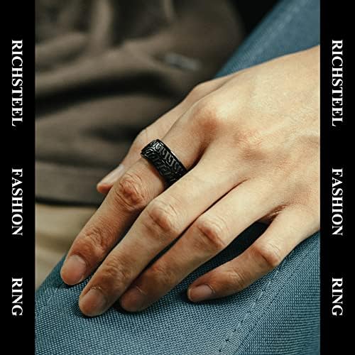 Richsteel Antiestrés Anillos Banda Giratoria, Spinner Anillo para Ansiedad con Brillantes/Cruces/Estrellas David/Nudos Celta, Acero Inoxidable/Dorado/Negro, Tallas Variadas 3 1710008882 888 Richsteel Antiestres Anillos Banda Giratoria Spinner Anillo para Ansiedad con