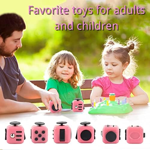 Yeefunjoy Juguete Antiestrés Cube, Fidget Toy con 6 Módulos Relajantes Diferentes, Finger Toys Mejorar los Malos hábitos, Juguetes Aliviar el Estrés Ansiedad Regalo para Adultos y Niños (Rosado) 1 1710052546 554 Yeefunjoy Juguete Antiestres Cube Fidget Toy con 6 Modulos Relajantes