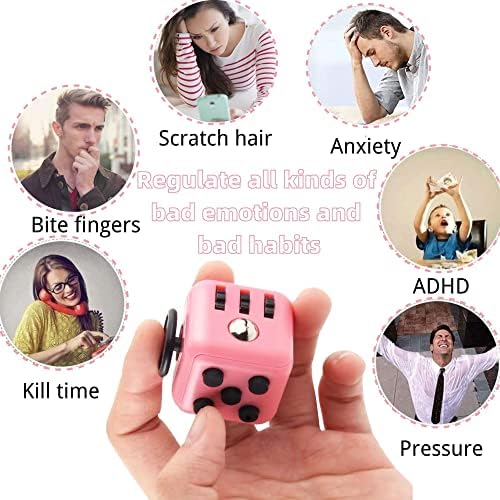 Yeefunjoy Juguete Antiestrés Cube, Fidget Toy con 6 Módulos Relajantes Diferentes, Finger Toys Mejorar los Malos hábitos, Juguetes Aliviar el Estrés Ansiedad Regalo para Adultos y Niños (Rosado) 5 1710052546 795 Yeefunjoy Juguete Antiestres Cube Fidget Toy con 6 Modulos Relajantes