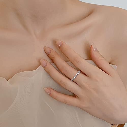 ORAZIO Anillo de Plata de ley 925 con Cuentas Esmeriladas Anillos de Ansiedad Para Ansiedad Anillo de Apilamiento Para Ansiedad Banda de Estrés Anillos de Ansiedad Para Mujeres y Hombres 3 1710076618 892 ORAZIO Anillo de Plata de ley 925 con Cuentas Esmeriladas
