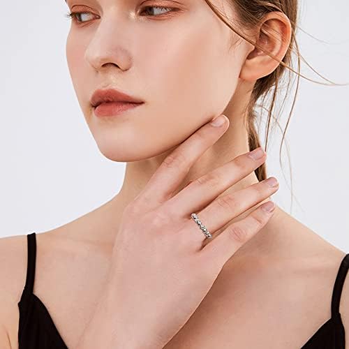ORAZIO Anillo de Plata de ley 925 con Cuentas Esmeriladas Anillos de Ansiedad Para Ansiedad Anillo de Apilamiento Para Ansiedad Banda de Estrés Anillos de Ansiedad Para Mujeres y Hombres 5 1710076619 727 ORAZIO Anillo de Plata de ley 925 con Cuentas Esmeriladas
