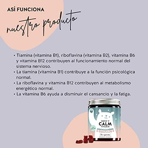 Bears with Benefits - Ositos de gominola Ashwagandha | con ashwagandha premium | Complejo de Vitaminas B para el funcionamiento formal del sistema nervioso | 60 Ositos de Gominola 2 1710175082 16 Bears with Benefits Ositos de gominola Ashwagandha con
