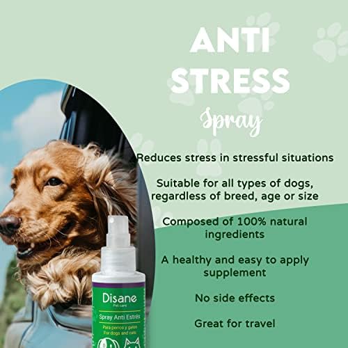 DISANE Spray Anti Estrés Calmante para Perros y Gatos Natural |150ml| Efecto tranquilizante para Perros y Gatos | Relajante Natural | Alivia el Estrés y Ansiedad 1 1710179671 553 DISANE Spray Anti Estres Calmante para Perros y Gatos Natural