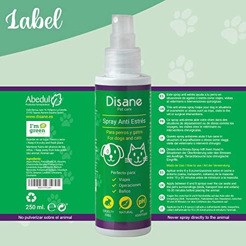 DISANE Spray Anti Estrés Calmante para Perros y Gatos Natural |150ml| Efecto tranquilizante para Perros y Gatos | Relajante Natural | Alivia el Estrés y Ansiedad 5 1710179671 771 DISANE Spray Anti Estres Calmante para Perros y Gatos Natural