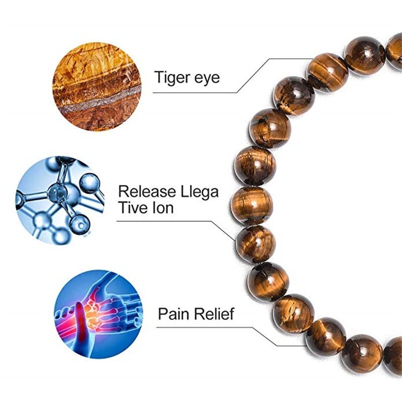 1710214014 453 Pulsera ajustable de piedras preciosas naturales de 8 mm para