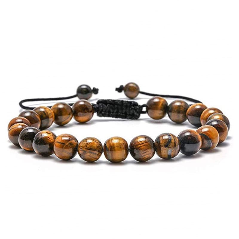 1710214014 509 Pulsera ajustable de piedras preciosas naturales de 8 mm para