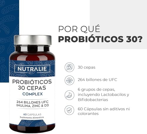 1710225761 779 Probioticos y Prebioticos Intestinales 30 CEPAS PREMIUM 264 Mil Millones