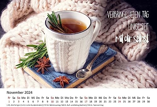 Edition Seidel Calendario premium mindfulness 2024 formato DIN A3 calendario de pared con refranes para meditación, recuperación, placer, serenidad, conciencia, tiempo, armonía, pensamientos, vida, 5 1710294365 656 Edition Seidel Calendario premium mindfulness 2024 formato DIN A3 calendario