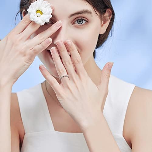 Anillo giratorio para aliviar la ansiedad con margaritas You Are My Sunshine Flower Fidget Anillo de plata de ley para TDAH y estrés para mujeres y niñas 1 1710345712 818 Anillo giratorio para aliviar la ansiedad con margaritas You Are