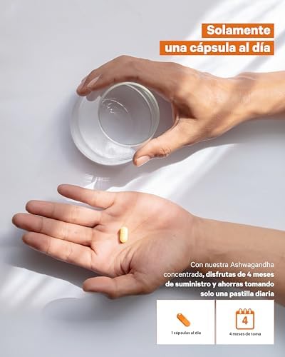Ashwagandha Alta Potencia: Adaptógeno y Nootrópico con Sensoril® (10% Withanolidos) | Sueño Profundo, Bienestar General, Energía, Concentración | 4 Meses | 2x Más Concentrado que el KSM-66 3 1710436011 714 Ashwagandha Alta Potencia Adaptogeno y Nootropico con Sensoril® 10 Withanolidos
