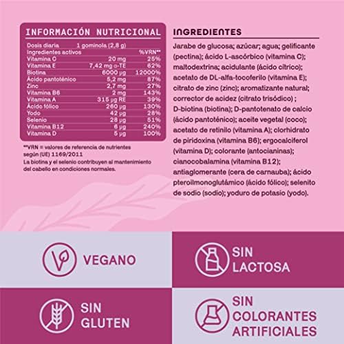 1710574887 960 Gominolas para el pelo Biotina 6000 mcg 60 dias Vitaminas