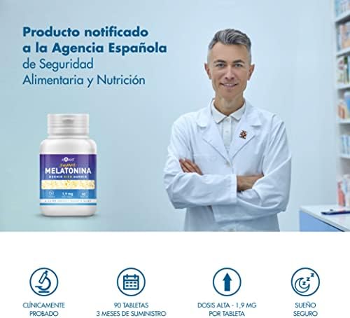 1710654583 256 Melatonina Pura 19 mg Pastillas para Dormir Facil de Tragar