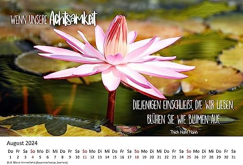 Edition Seidel Calendario premium mindfulness 2024 formato DIN A3 calendario de pared con citas para meditación, recuperación, disfrute, serenidad, conciencia, tiempo, armonía, pensamientos, vida, 3 1710671060 863 Edition Seidel Calendario premium mindfulness 2024 formato DIN A3 calendario