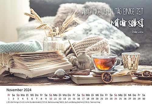 Edition Seidel Calendario premium mindfulness 2024 formato DIN A3 calendario de pared con citas para meditación, recuperación, disfrute, serenidad, conciencia, tiempo, armonía, pensamientos, vida, 5 1710671061 273 Edition Seidel Calendario premium mindfulness 2024 formato DIN A3 calendario