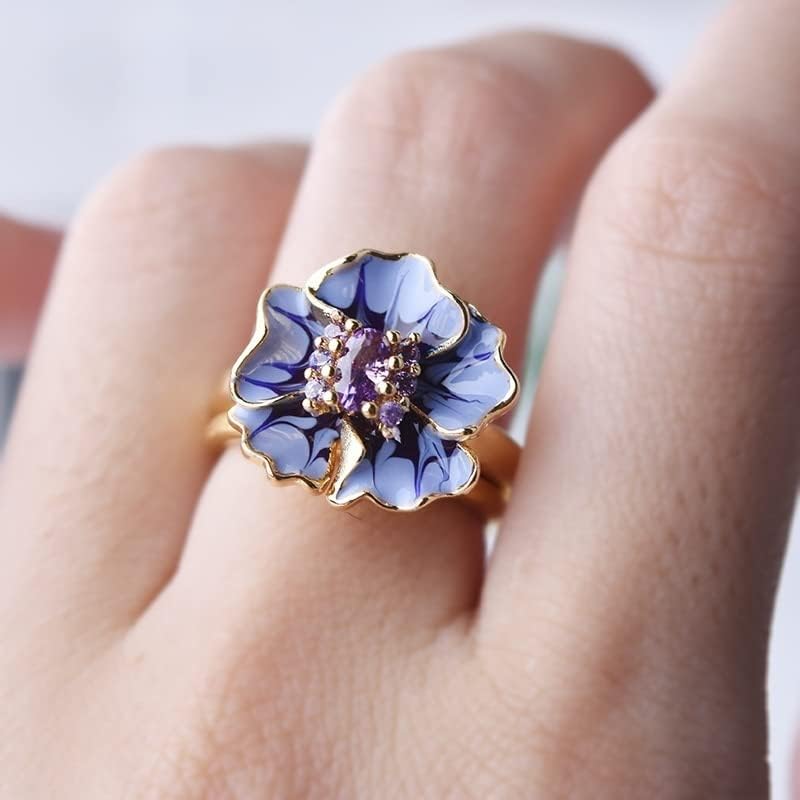 Classic Ladies Floret Jewelry Cumpleaños Propuesta Fecha Compromiso Boda Flores Anillo de Cristal Anillos Anillos Mujeres ansiedad Anillo Anti Estrés Anillo Estrés Anillo Anillo Plata 3 1710682942 679 Classic Ladies Floret Jewelry Cumpleanos Propuesta Fecha Compromiso Boda Flores