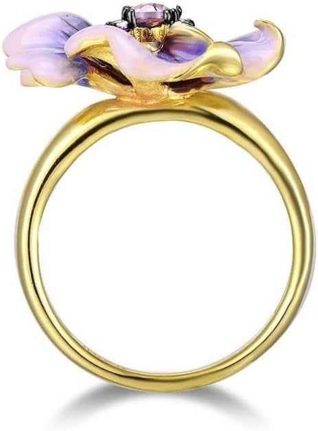 Classic Ladies Floret Jewelry Cumpleaños Propuesta Fecha Compromiso Boda Flores Anillo de Cristal Anillos Anillos Mujeres ansiedad Anillo Anti Estrés Anillo Estrés Anillo Anillo Plata 5 1710682942 942 Classic Ladies Floret Jewelry Cumpleanos Propuesta Fecha Compromiso Boda Flores