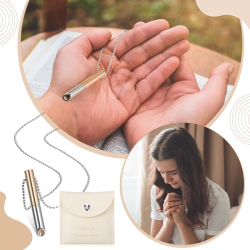 Fiada Collar de Respiración Consciente Collar de Ejercicios de Respiración Profunda Acero Inoxidable con Bolsa Joyería Portátil para Aliviar Ansiedad Estrés Relajación Meditación (Estilo Vibrante) 4 1710775133 862 Fiada Collar de Respiracion Consciente Collar de Ejercicios de Respiracion
