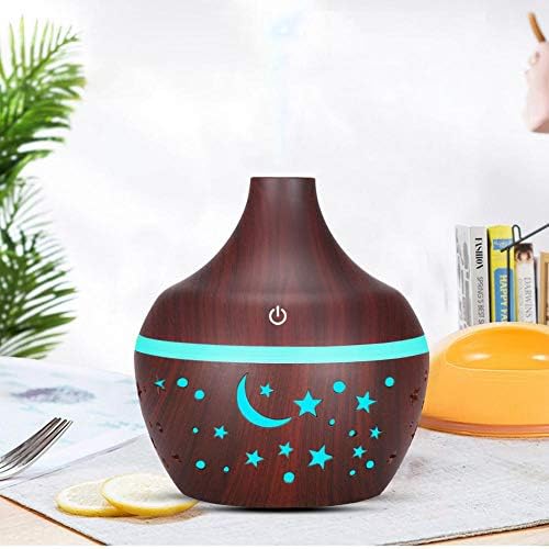 Difusor de aceite esencial 300ml, Humidificador USB Grano de madera Difusor de aromaterapia, Humidificador de niebla fría con luces LED de 7 colores para la oficina en casa(#1) 6 1710924499 217 Difusor de aceite esencial 300ml Humidificador USB Grano de madera
