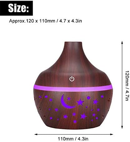 Difusor de aceite esencial 300ml, Humidificador USB Grano de madera Difusor de aromaterapia, Humidificador de niebla fría con luces LED de 7 colores para la oficina en casa(#1) 5 1710924499 223 Difusor de aceite esencial 300ml Humidificador USB Grano de madera