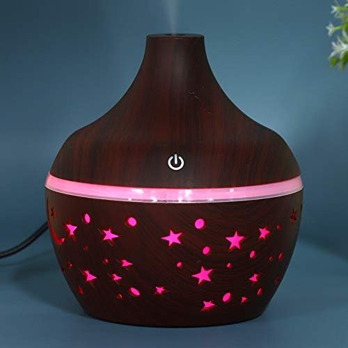 Difusor de aceite esencial 300ml, Humidificador USB Grano de madera Difusor de aromaterapia, Humidificador de niebla fría con luces LED de 7 colores para la oficina en casa(#1) 7 1710924499 363 Difusor de aceite esencial 300ml Humidificador USB Grano de madera