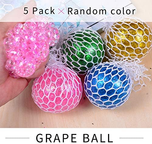 ZoneYan 5 Piezas Bola Antiestrés de Malla, Bolas Antiestrés para Aliviar la Ansiedad, Bola de Alivio de Estrés, Squishy Bola, Squeeze Ball, Mesh Ball, Fidget Ball, para Niños y Adultos 4 1711017744 934 ZoneYan 5 Piezas Bola Antiestres de Malla Bolas Antiestres para