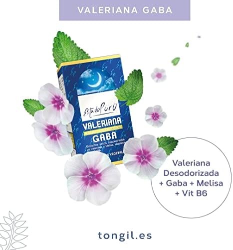Valeriana GABA Estado Puro. Relajante Natural para Dormir Mejor. Valeriana Desodorizada + Melisa + GABA + Vitamina B6. Ayuda a Conciliar y Mantener el Sueño. 40 Cápsulas Vegetales de Tongil 2 1711056634 704 Valeriana GABA Estado Puro Relajante Natural para Dormir Mejor Valeriana