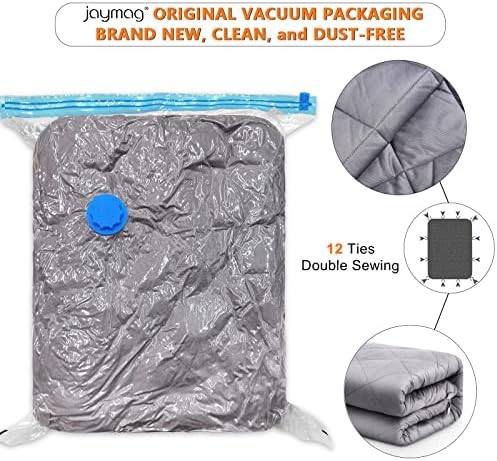 jaymag Manta Pesada para Adultos de 15 kg, para Autismo, ansiedad, insomnio, Alivio del estrés, Mantas de Terapia sensorial, 100% algodón Oeko-Tex, 180 x 200 cm, Color Gris 4 1711064458 609 jaymag Manta Pesada para Adultos de 15 kg para Autismo