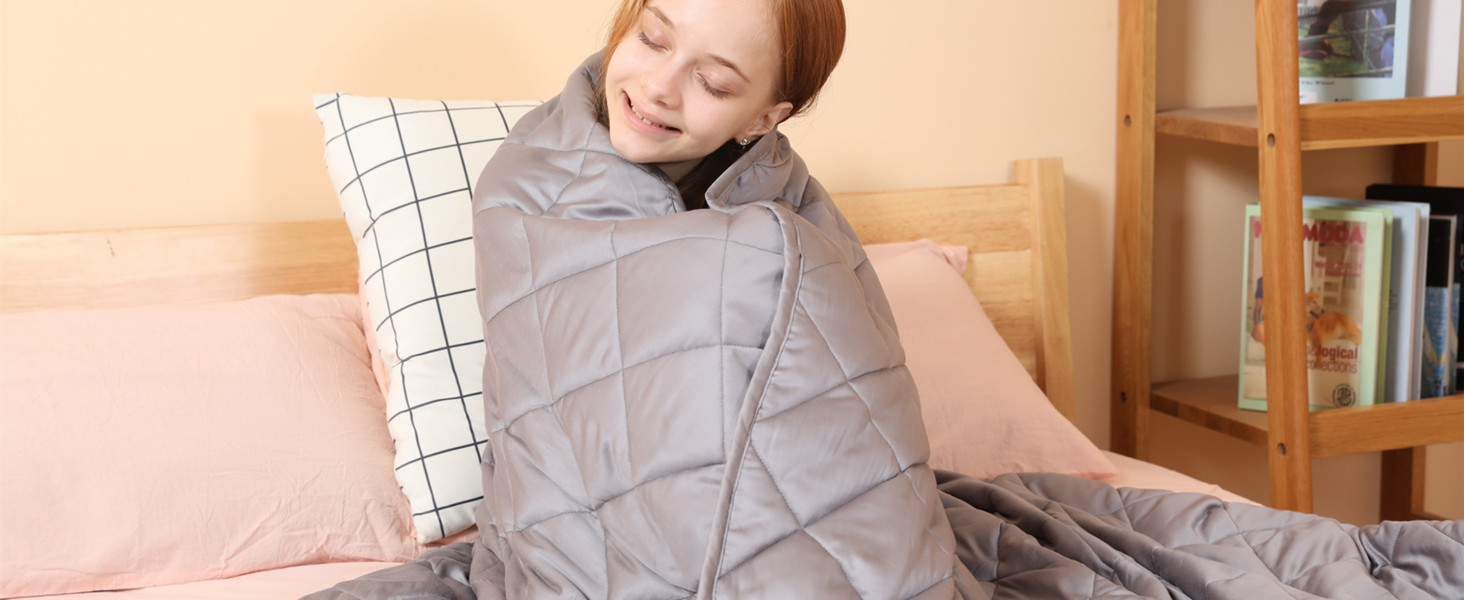 jaymag Manta Pesada para Adultos de 15 kg, para Autismo, ansiedad, insomnio, Alivio del estrés, Mantas de Terapia sensorial, 100% algodón Oeko-Tex, 180 x 200 cm, Color Gris 15 Manta Ponderada para Niños Mejorar Sueño Ansiedad Solitario Manta Pesada