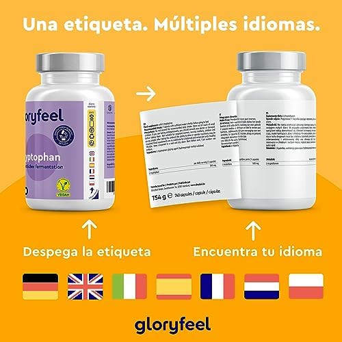 1711083705 148 L Triptofano 500mg 240 Capsulas para 8 meses Estres