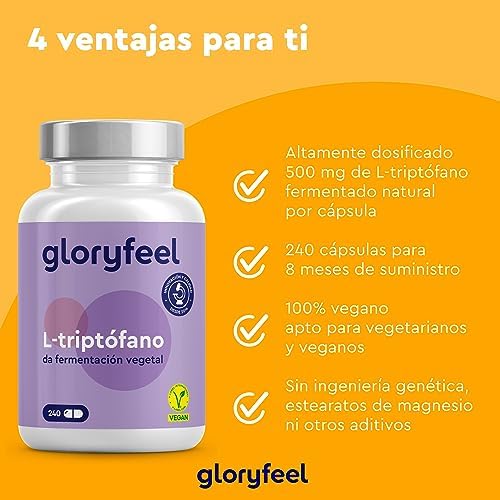 1711083705 405 L Triptofano 500mg 240 Capsulas para 8 meses Estres