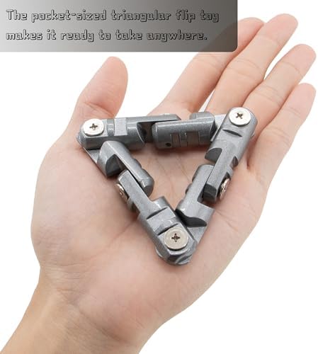 Zayin Infinite Flip Fidget Toys, triángulo de metal Infinity Flip Handheld Fidget juguete, alivio del estrés, masaje, mano, juguete sensorial, juguetes para aliviar la ansiedad y el estrés 2 1711099509 387 Zayin Infinite Flip Fidget Toys triangulo de metal Infinity Flip