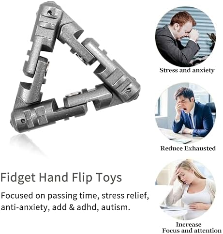 Zayin Infinite Flip Fidget Toys, triángulo de metal Infinity Flip Handheld Fidget juguete, alivio del estrés, masaje, mano, juguete sensorial, juguetes para aliviar la ansiedad y el estrés 4 1711099510 308 Zayin Infinite Flip Fidget Toys triangulo de metal Infinity Flip