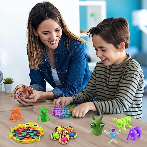 Lubibi Juguetes Sensoriales Kit Empujar la Burbuja Bola sensorial Juguetes contra Ansiedad Autismo Necesidades Especiales Aliviador del Antiestrés del Juguetes para Niños Adultos Relajarse 6 1711132226 621 Lubibi Juguetes Sensoriales Kit Empujar la Burbuja Bola sensorial Juguetes