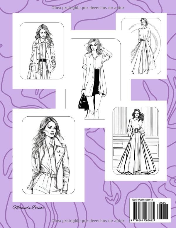 1711285699 246 Moda para Mujeres Libro de Colorear combinaciones de moda vestidos