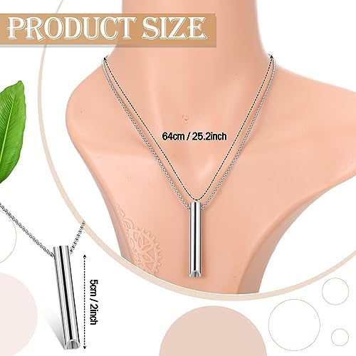 Fiada Collar de Respiración Consciente Collar de Ejercicios de Respiración Profunda Collar de Estrés de Respiración Portátil de Acero Inoxidable para Alivio de Ansiedad Hombres Mujeres (Plata) 1 1711325917 123 Fiada Collar de Respiracion Consciente Collar de Ejercicios de Respiracion