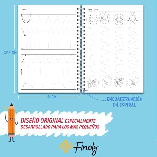 Finoly Mi Primer Libro Grafomotricidad - Niños de 3 a 6 años - Cuaderno Trazos y Preescritura - Aprender Actividades y Ejercicios Líneas Formas Números Laberintos Dibujos - Educación Infantil 1 1711531559 330 Finoly Mi Primer Libro Grafomotricidad Ninos de 3 a