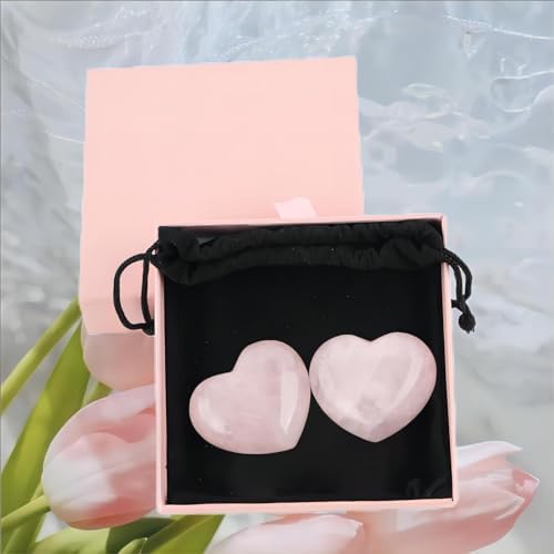MIYUANGKJ 45 mm cuarzo rosa piedra cristales corazón, 2 unidades de cristales curativos rosas, piedras de la suerte, amor cristal piedra regalo San Valentín, piedras de palma, para aliviar la ansiedad 1 1711535326 549 MIYUANGKJ 45 mm cuarzo rosa piedra cristales corazon 2 unidades
