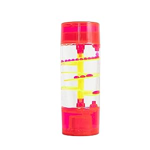 Temporizador de puntos en espiral sensorial líquido rojo | Temporizador de necesidades sensoriales