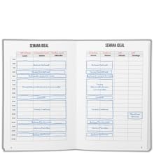 HAZLO REAL. Agenda sin fecha, trimestral, A5: Mod. Emprendedor (Blanco) - Planificador trimestral, mensual, semanal y diario para máxima productividad. Objetivos OKR y control de hábitos. 16 semana ideal