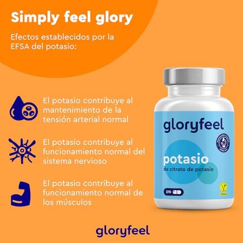 Potasio - 270 cápsulas - Altamente dosificado: 2446mg por dosis diaria, de los cuales 800mg son Potasio puro - Mineral esencial para la función muscular y la tensión arterial - 100% vegano 4 1711669381 43 Potasio 270 capsulas Altamente dosificado 2446mg por dosis