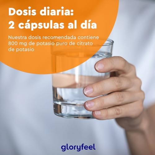 Potasio - 270 cápsulas - Altamente dosificado: 2446mg por dosis diaria, de los cuales 800mg son Potasio puro - Mineral esencial para la función muscular y la tensión arterial - 100% vegano 7 1711669381 562 Potasio 270 capsulas Altamente dosificado 2446mg por dosis