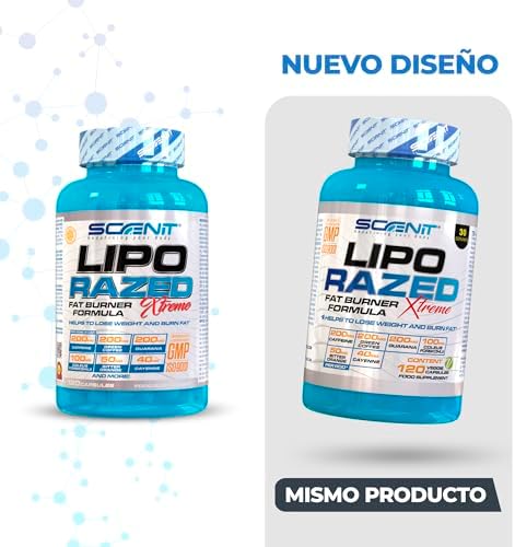 Quemagrasas potente para adelgazar - Lipo Razed Xtreme - Acción Quemagrasas potente - Fat Burner efecto termogenico - Contribuye a perder peso y adelgazar - 19 ingredientes - 120 cápsulas veganas 1 1711691228 836 Quemagrasas potente para adelgazar Lipo Razed Xtreme Accion